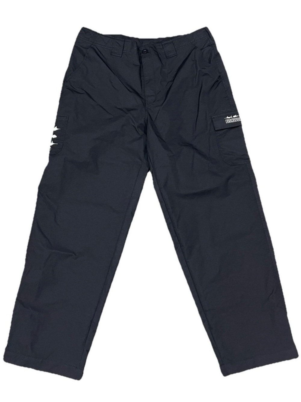 Fishworks Black Fishing Rain Pants Men Size 38 Cargo Waterproof